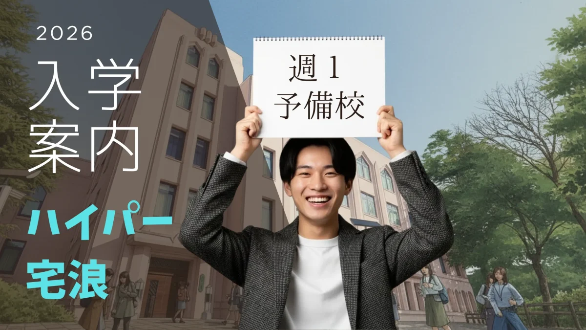 入学案内〜ハイパー宅浪コース（週１通学）